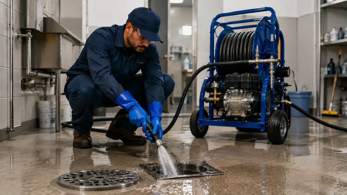 Floor Drain Hydro Jet Cleaning in Tipton